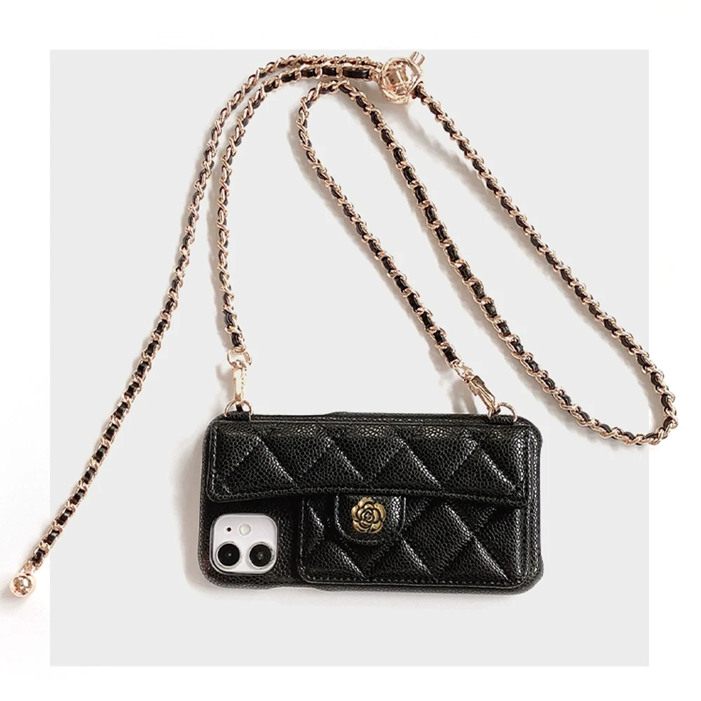 Роскошный кожаный чехол для телефона с тисненым узором для iPhone 15 14 13 12 Pro Max Модный популярный однотонный чехол с золотыми буквами