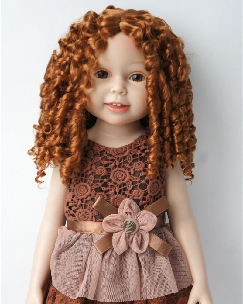 

JD073 11-12inch Eldorado Parting Long Curly Synthetic Mohair BJD wig Vinyl Doll Accessories