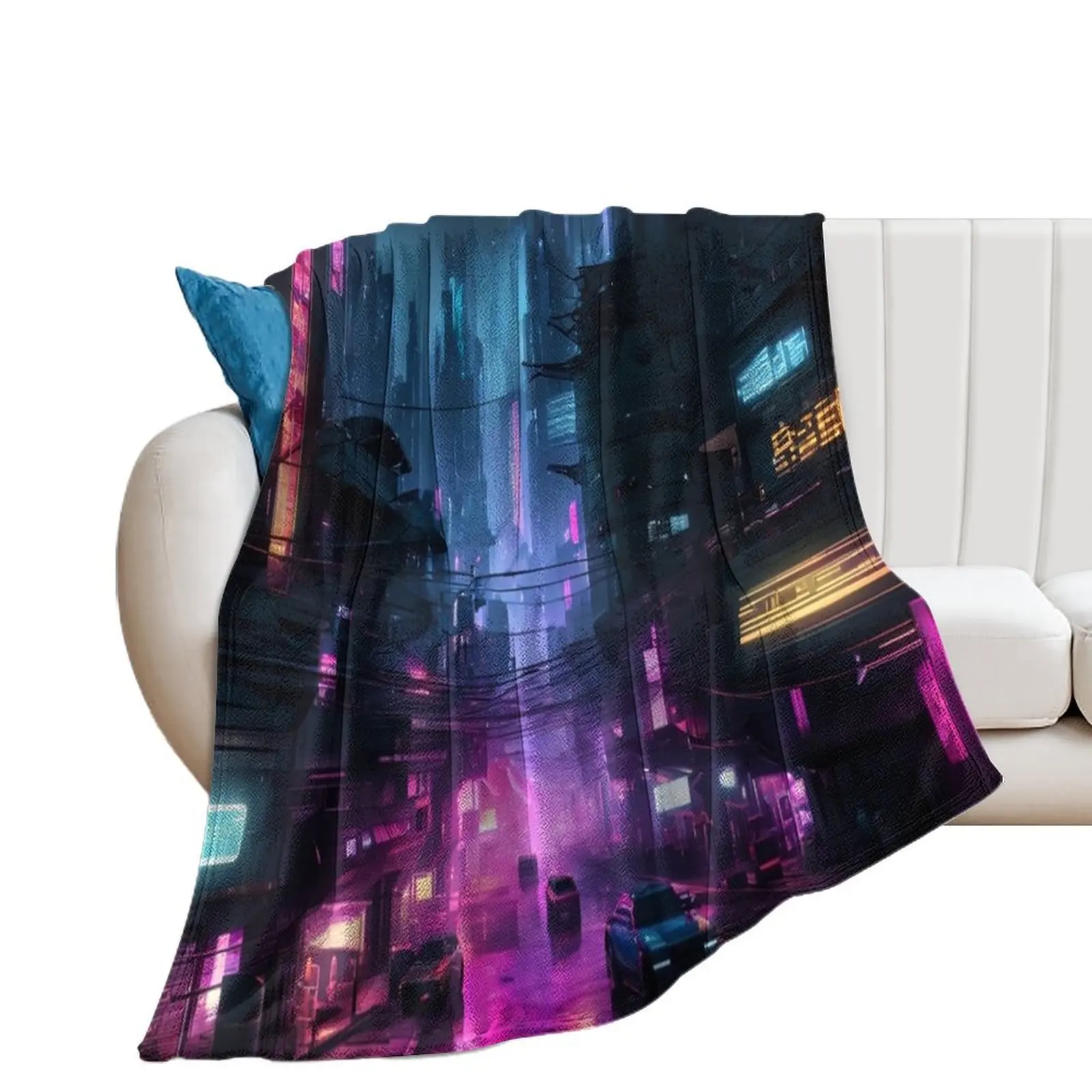 

Cyberpunk Night City Art #8 Throw Blanket christmas decoration Sofa Throw Hairy for babies Blankets