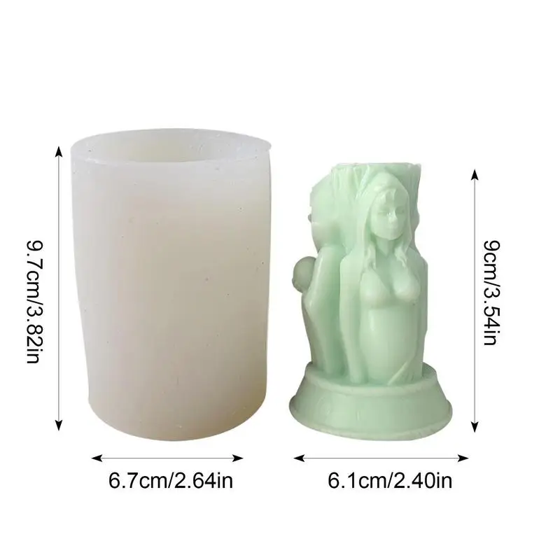 Triple Women Mold Silicone Crafting Girl Bust Mold For Resin Sister Friendship Art Statue For Candle & Crafts Making