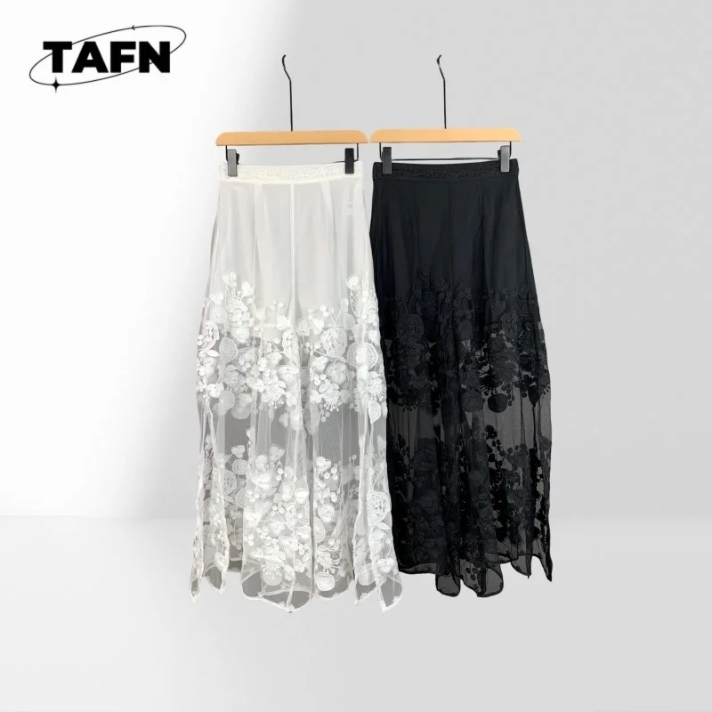 

Женская шикарная юбка простого дизайна с высокой талией, миди, повседневная, BA2308