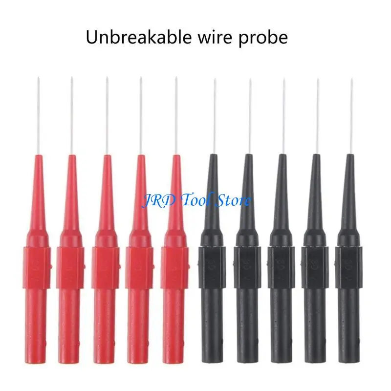 A2UD 2/10pcs Pin Probe Uji Multimeter 0.7mm Tip Probe Alat Diagnostik