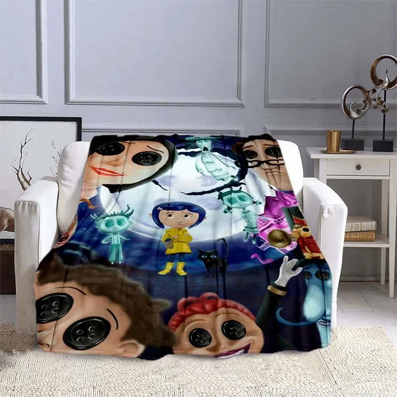 Caroline Cartoon Custom Thin Blankets Sofa Bed Cover Soft Blanket Soft Warm Flannel Birthday Gift Blanket Blankets for Beds