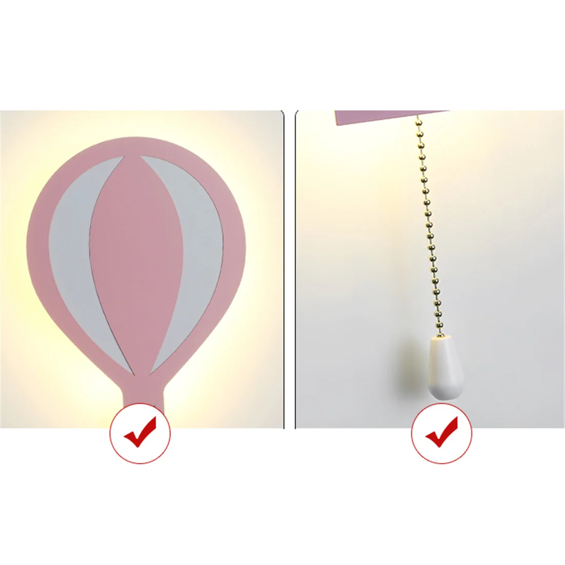 Art Deco Balloon Wall Lamp Children Bedroom Bedside Led Night Lights With Switch Cartoon Kindergarten Corridor Staircase Sconces