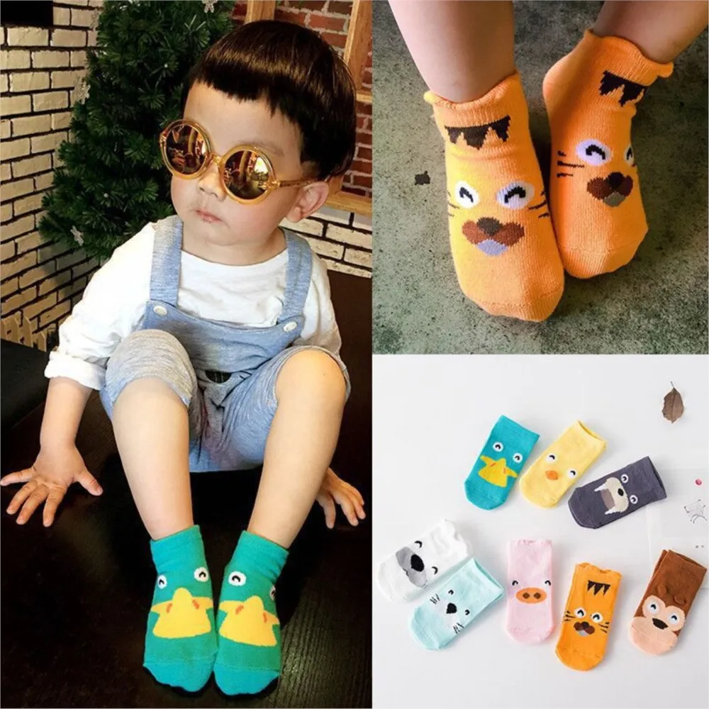 newborn sock Anti-skid Animal Party Stereoscopic boat socks babies New cartoon children's terylene  baby non-slip floor socks