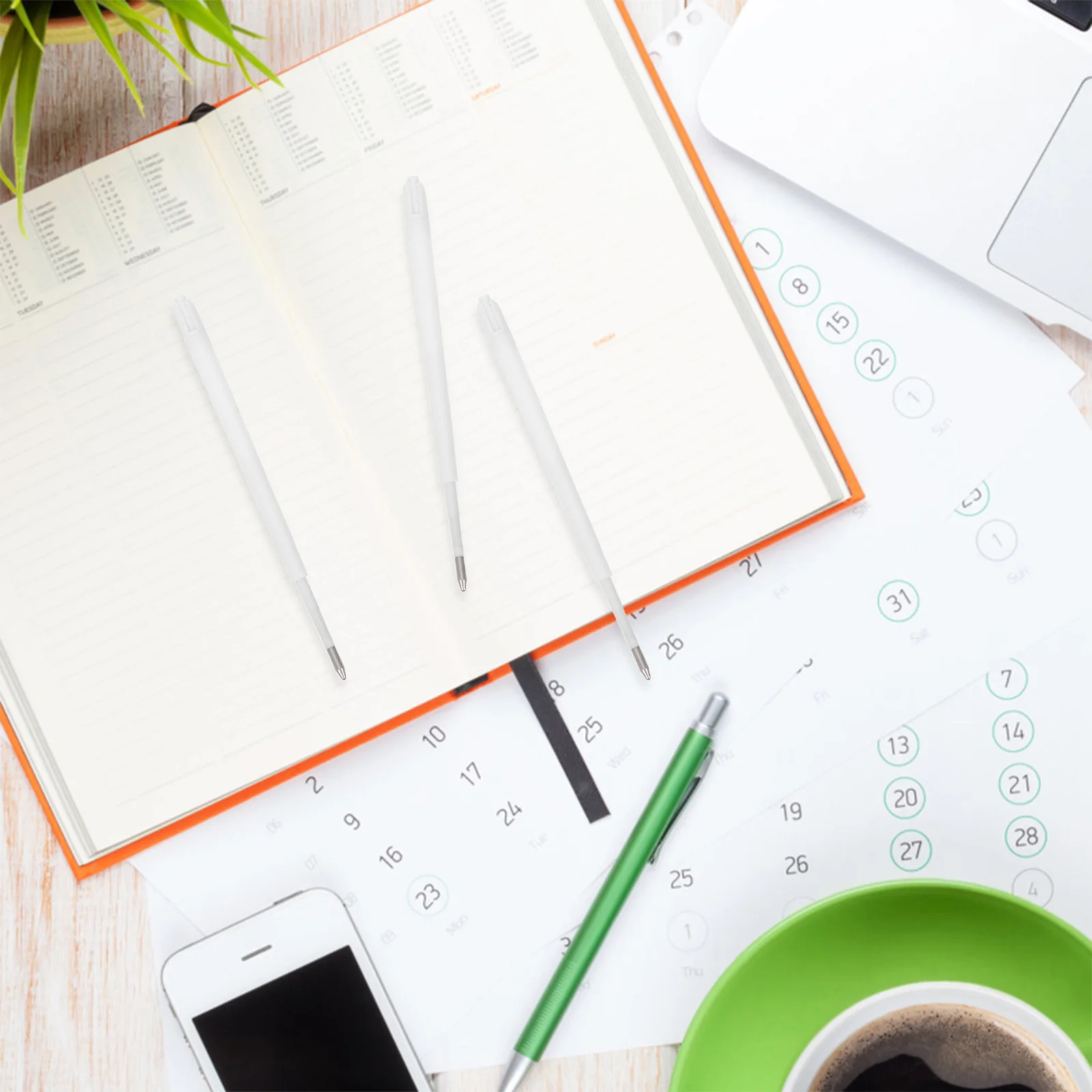 Recharges de stylo à bille universelles, 100 pièces, encre bleue, plastique, écriture lisse, remplacement de grande capacité pour le bureau et l'école
