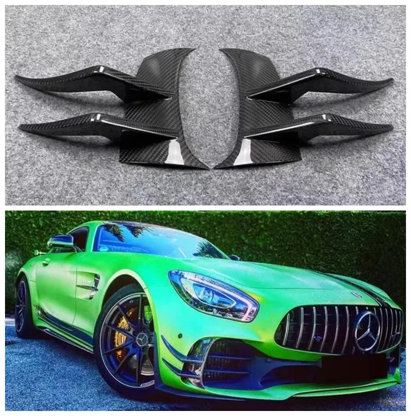 

For Mercedes Benz AMG GTS 2015-2022 Real Carbon Fiber Car Tuyere Spoiler Cover Body Kit