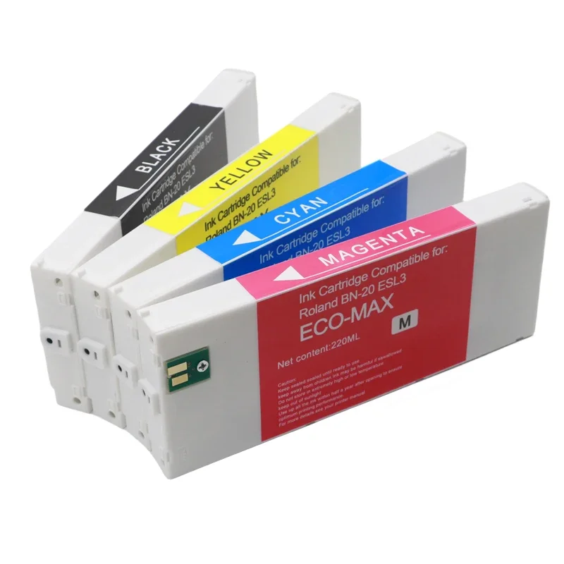 220ML ECO-SOL MAX2 MAX3 MAX Eco-solvent ink Cartridge Compatible for Roland BN-20 RS-640 xc540 VS-640 540 VS420 VS300 Printer