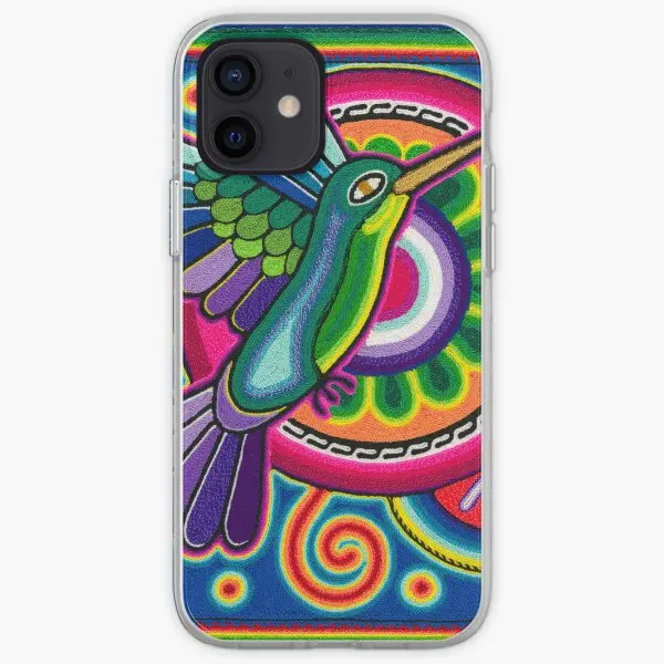 Huichol Hummingbird With Hikuri Iphone T  Phone Case Customizable for iPhone 6 6S 7 8 Plus X XS XR Max 11 12 13 14 Pro Max Mini