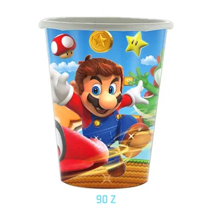 Đồ trang trí bữa tiệc hoạt hình Super Bros, món ăn dùng một lần, bóng bay, khăn trải bàn, kính, biểu ngữ, nguồn tiệc, Mario, Super Bros 10 Bảng bán hàng Super Mario chính - №8