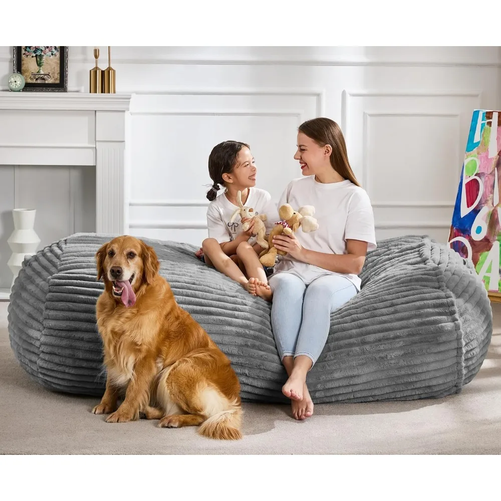 كرسي بين باج كبير للبالغين مع غطاء قابل للإزالة، مقبض محمول، كرسي صالة مريح لغرفة المعيشة #3