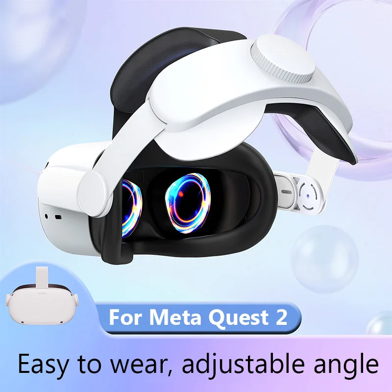 Compatible with Oculus Quest 2 Accessories Adjustable Head Strap Replacement for Enhanced Comfort Support and Gaming Immersion