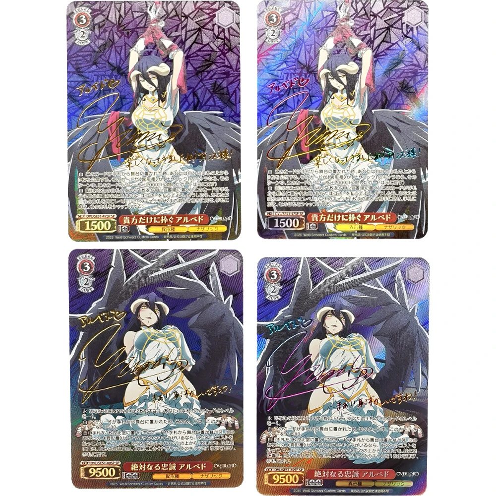 2025 Overlord Albedo Weiss Schwarz Collection Card Anime Signature Card Refractive Color Flash Textured Child Gifts Toy