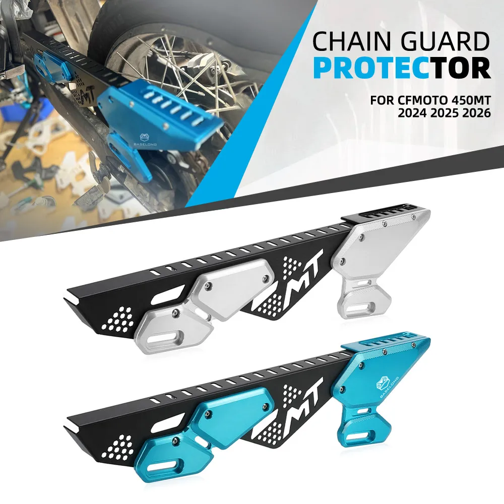 

FOR CFMOTO 450MT 2024 2025 2026 Rear Fender Mudguard Accessories Chain Guard Protector Decoration Sprocket Frame Cover 450 MT