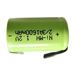 100% nowy akumulator 2/3A 1.2V 1600mAh wysokiej jakości NI-MH do Philips HQ26 HQ26/golarka elektryczna 17*28mm