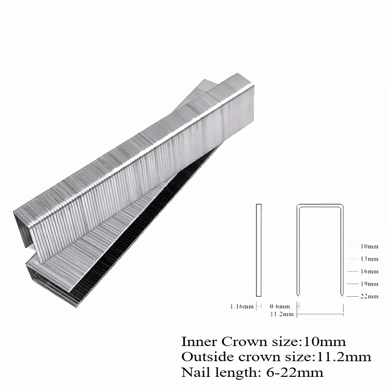 Staples 4-22mm 1022J Air Gun  U-shaped Steel Nails DIY Supply Woodworking Furniture Home Upholstery U Type Staples Fasteners