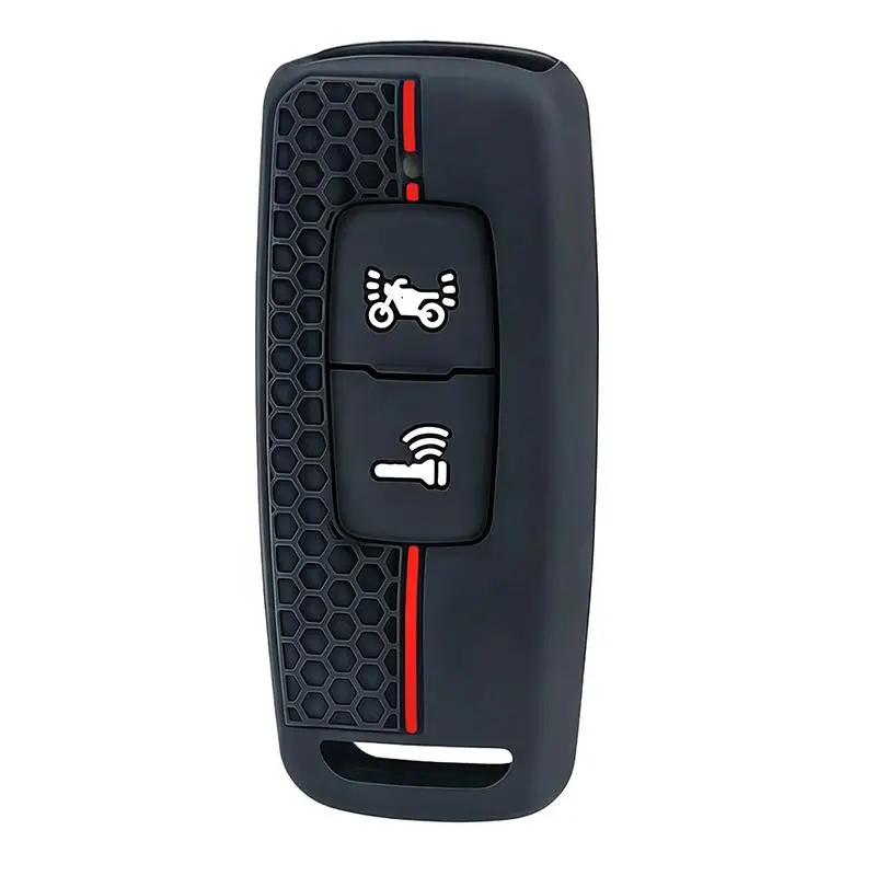 Silicone Motorcycle Key Fob Cover Full Wrap Shockproof All Weather Adaptable Anti-scratch Key Protector for Motorbike Owners