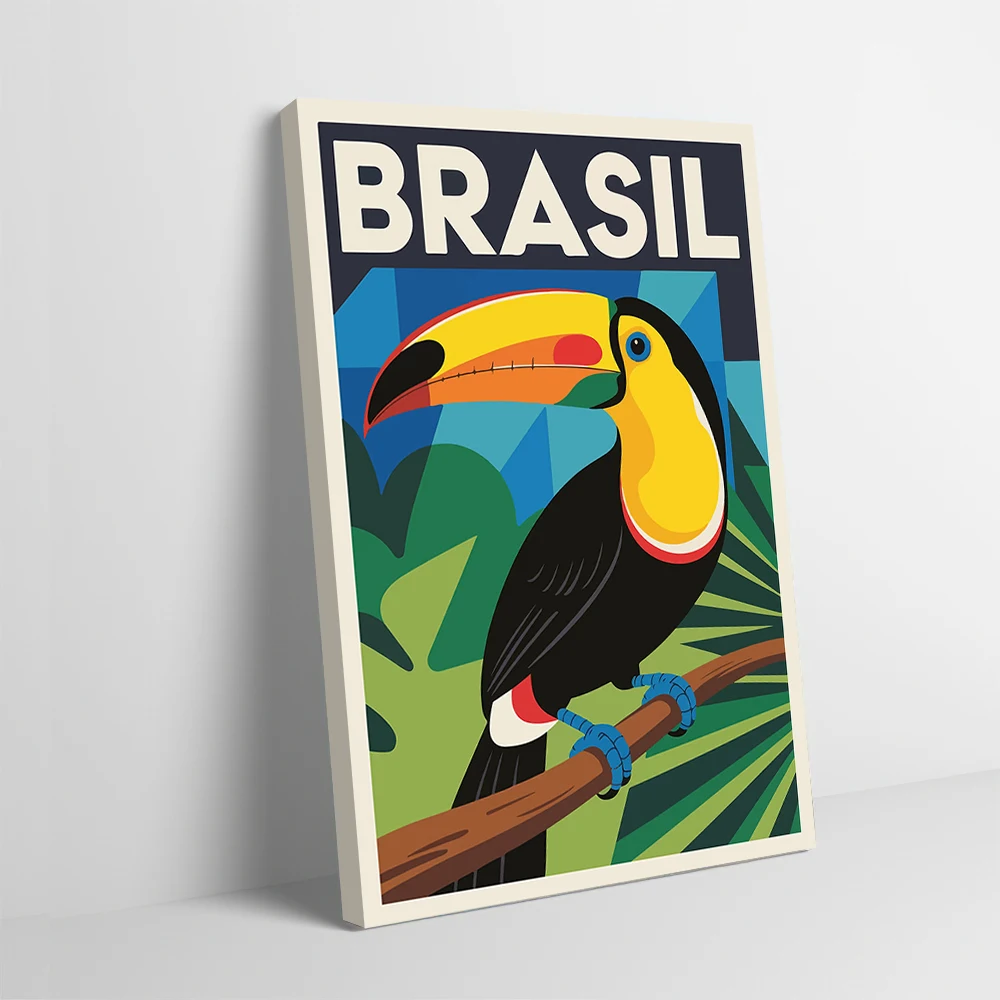 Brazil Toucan Travel Printing Poster Customizable Pictures Wall Art Canvas Painting for Home Decoration Luxury Wand Deko Room