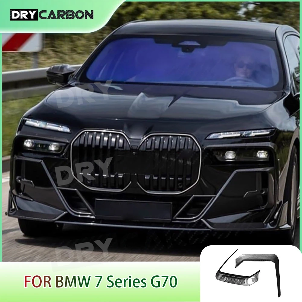 

Carbon Fiber Front Bumper Air Vent Trim Canards for BMW 7 Series G70 2023+ Car Racing Splitters Trims Body Kits Accessories FRP
