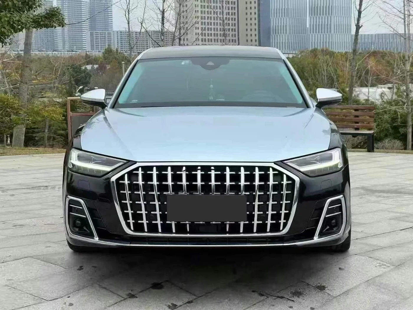 Suitable for  A8 18-22 Upgraded  Version with No Replacement Lights, High-quality Front and Rear Bumpers