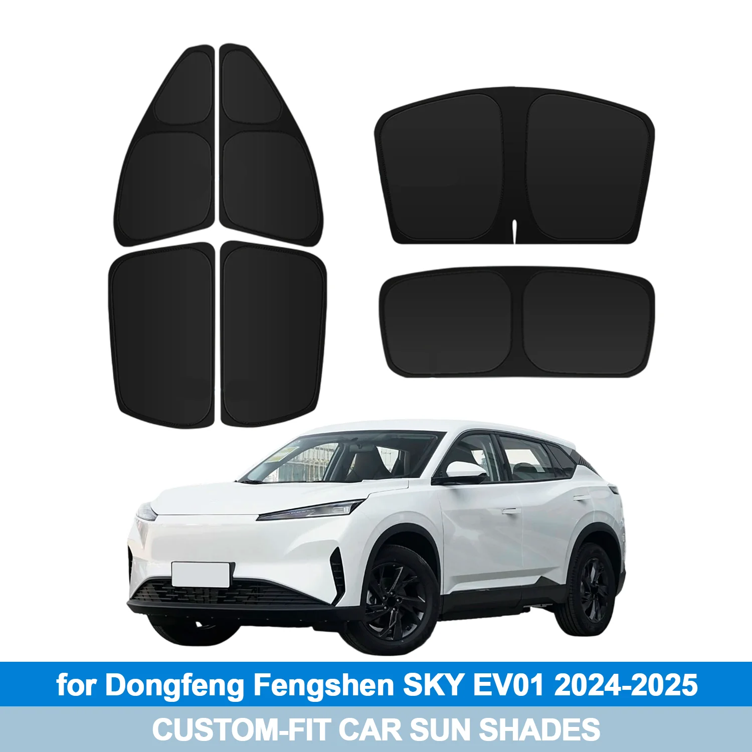 Para Dongfeng Fengshen SKY EV01 2024-2025 parasol para parabrisas ventana lateral cubierta parasol protección de privacidad