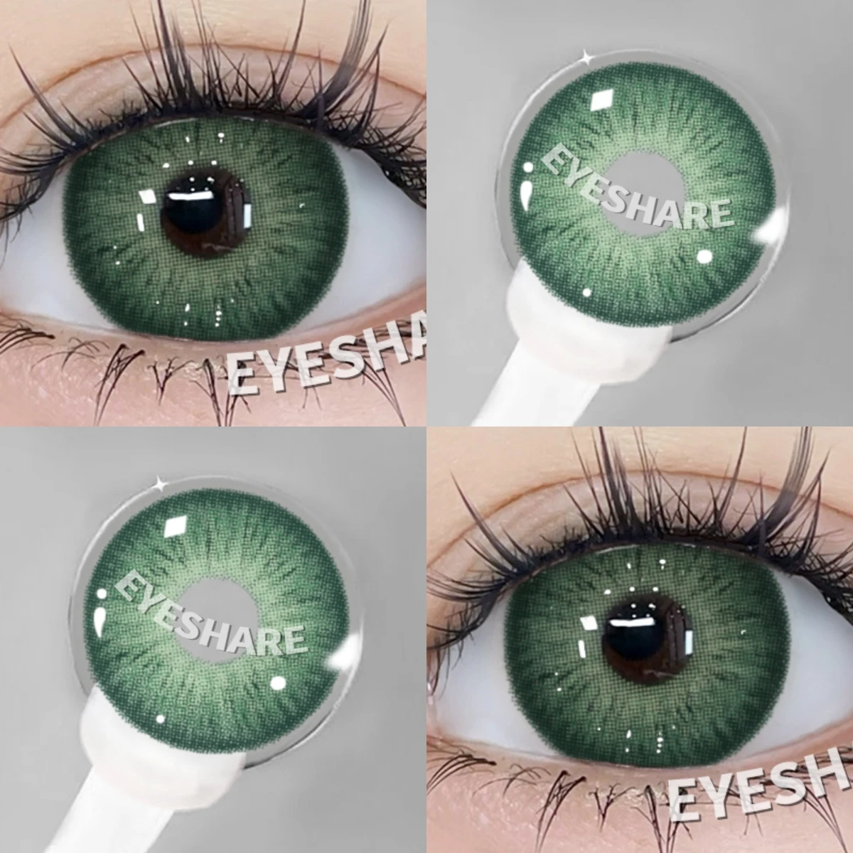 EYESHARE 1 Paar farbige Kontaktlinsen der grünen Serie für Augen, farbige Linsen, grüne Linsen, natürliche bunte Kontaktlinsen, jährliche Verwendung