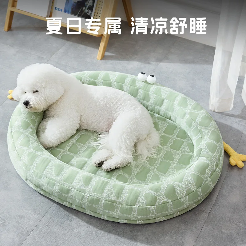 

Spring and Summer Ice Silk Kennel Ice Doudou Dog Mat Summer Cool Cat Nest Removable Pet Nest