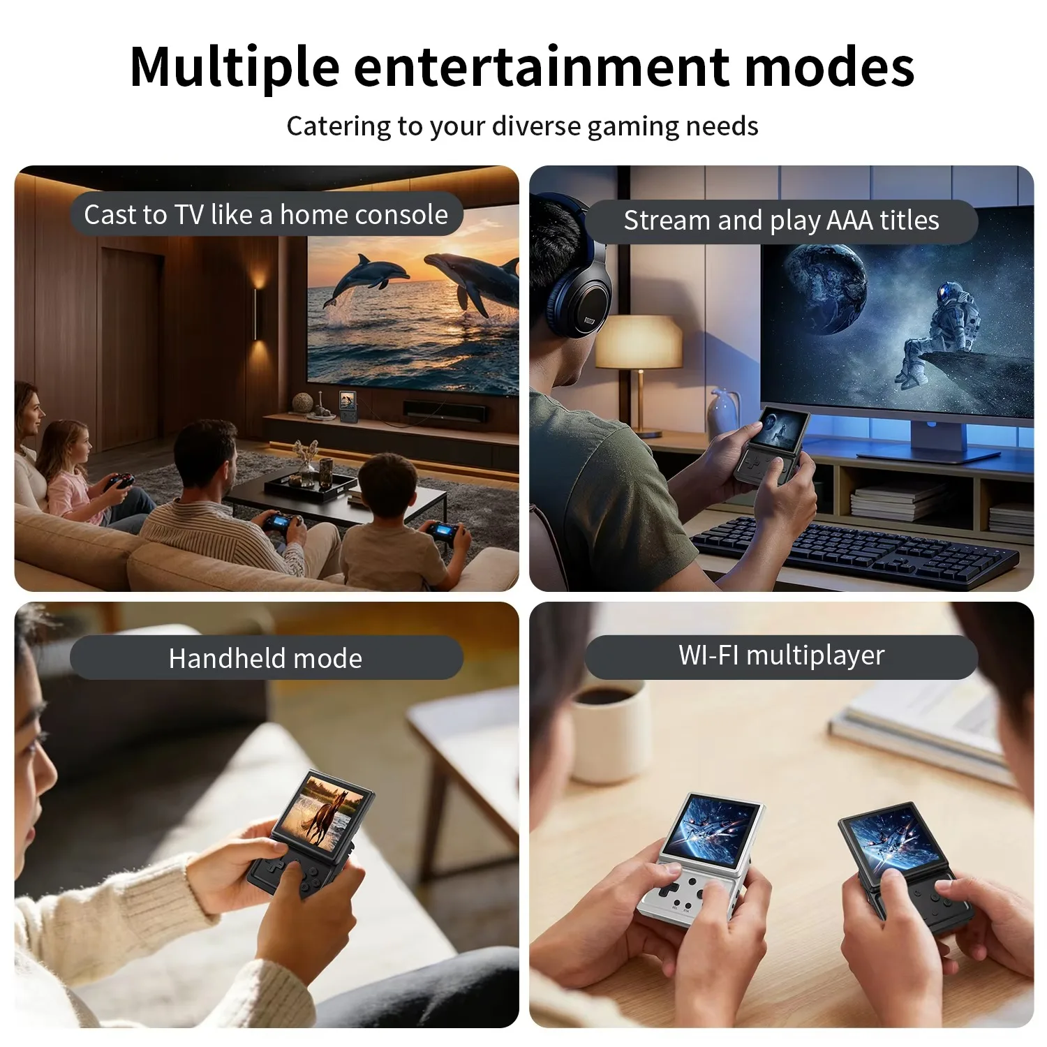 ANBERNIC RG Rotate Handheld Game Console 3.5 Inch Square IPS Screen T618 Android Retro Gaming Player Portable Video Ga