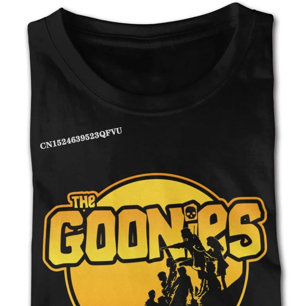 Wholesale The Goonies T-Shirt Men Men Cheap Custom England Style Tshirts Men Soft Cotton Black Crew Shirt England Style