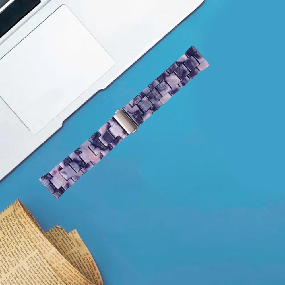 

1Pcs Resin Decorative Watch Strap Easy Install Remove Temperature Abrasion Resistant for Most Wrist Sizes Replacement Watch Band