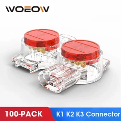 WoeoW 100 шт. K1 K2 K3 соединитель для соединения проводов соединитель RJ45 RJ11 проводка Ethernet телефонный кабель Шнур UY2 терминал сетевого кабеля