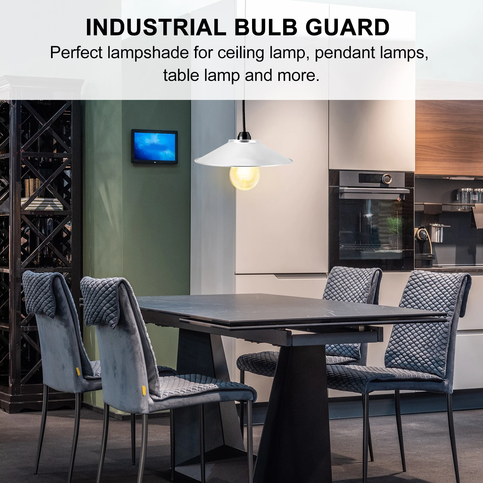 

Waterproof Aluminum Industrial Bulb Lampshade Decorative Lamp Cover Excellent Craft Stylish Lighting Industrial Bulb Lampshade