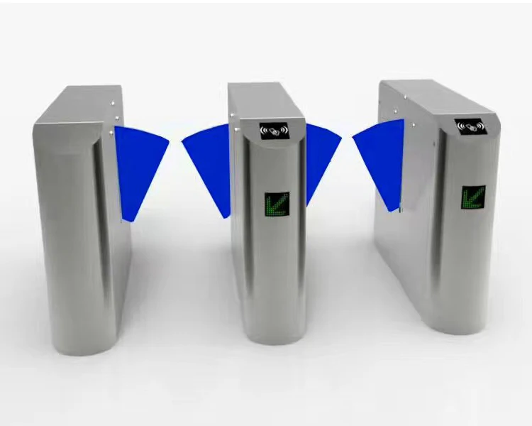 High Speed Access Control Turnstile Intelligent Flap Barrier Gate Metro Station Pedestrian Barrier Gate