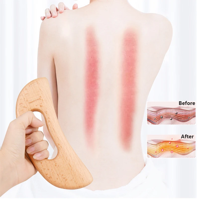 Wooden Gua Sha Tool Scraping Board Massage Tool Slimming Guasha Massage Board Gua Sha Scraper Body Massage Therapy Tool image 4
