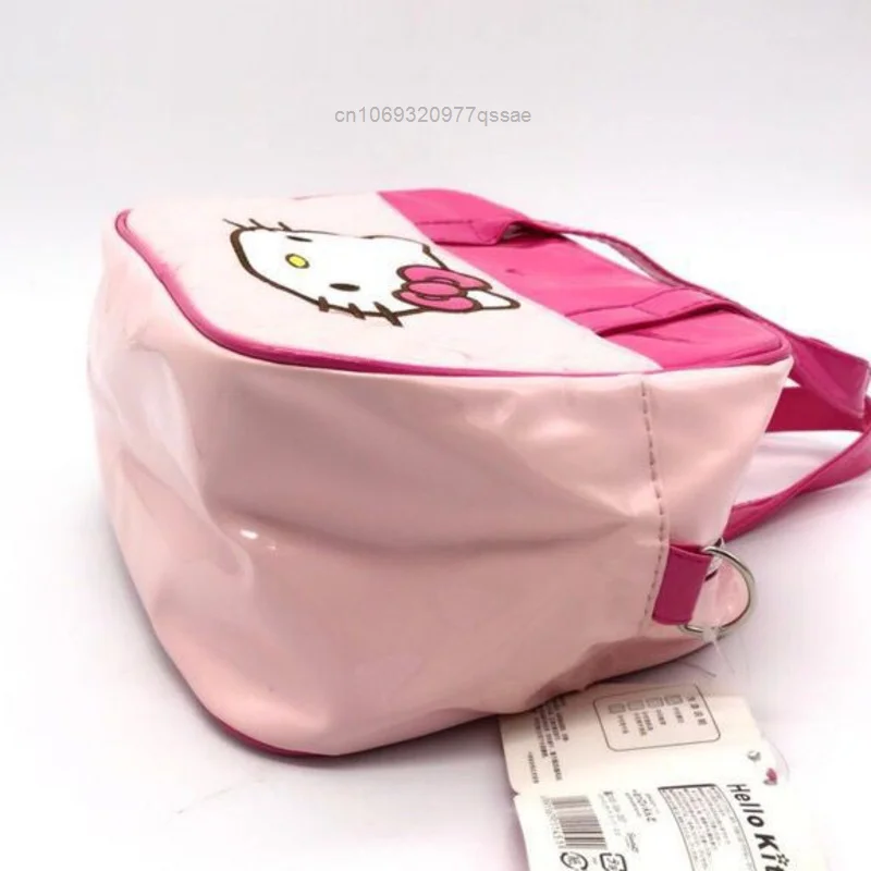 Sanrio Embroidered Cute Cartoon Hello Kitty Zipper Square Handbags Y2k PU Leather Women\'s Cosmetic Storage Bags Lunch Box