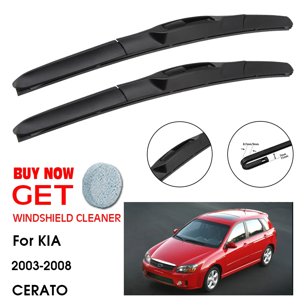 

Car Wiper For KIA CERATO 24"+16" 2003-2008 Front Window Washer Windscreen Windshield Wipers Blades Accessories