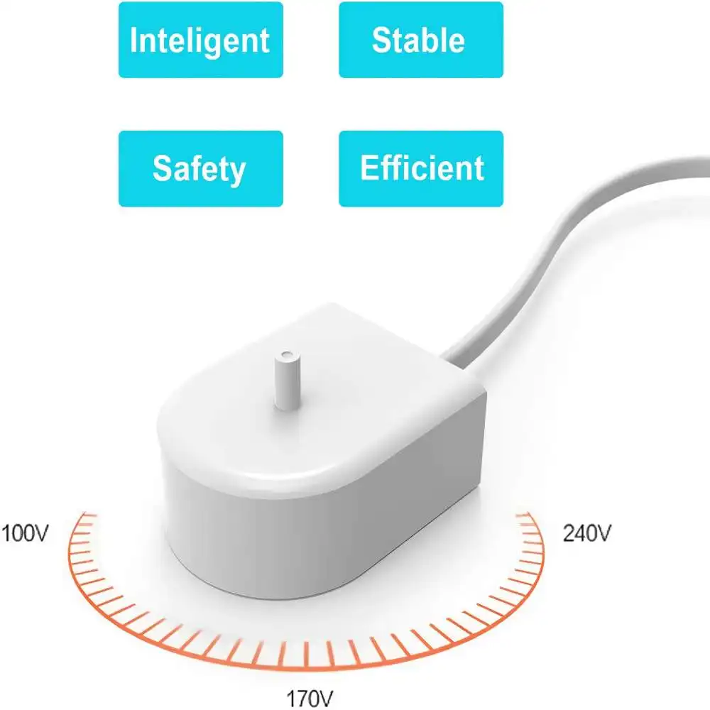 قاعدة شاحن LISI متوافقة مع فرشاة الأسنان الكهربائية من سلسلة Philips Sonicare HX3000 HX6000 HX8000 HX9000 سلك طاقة مقاوم للماء