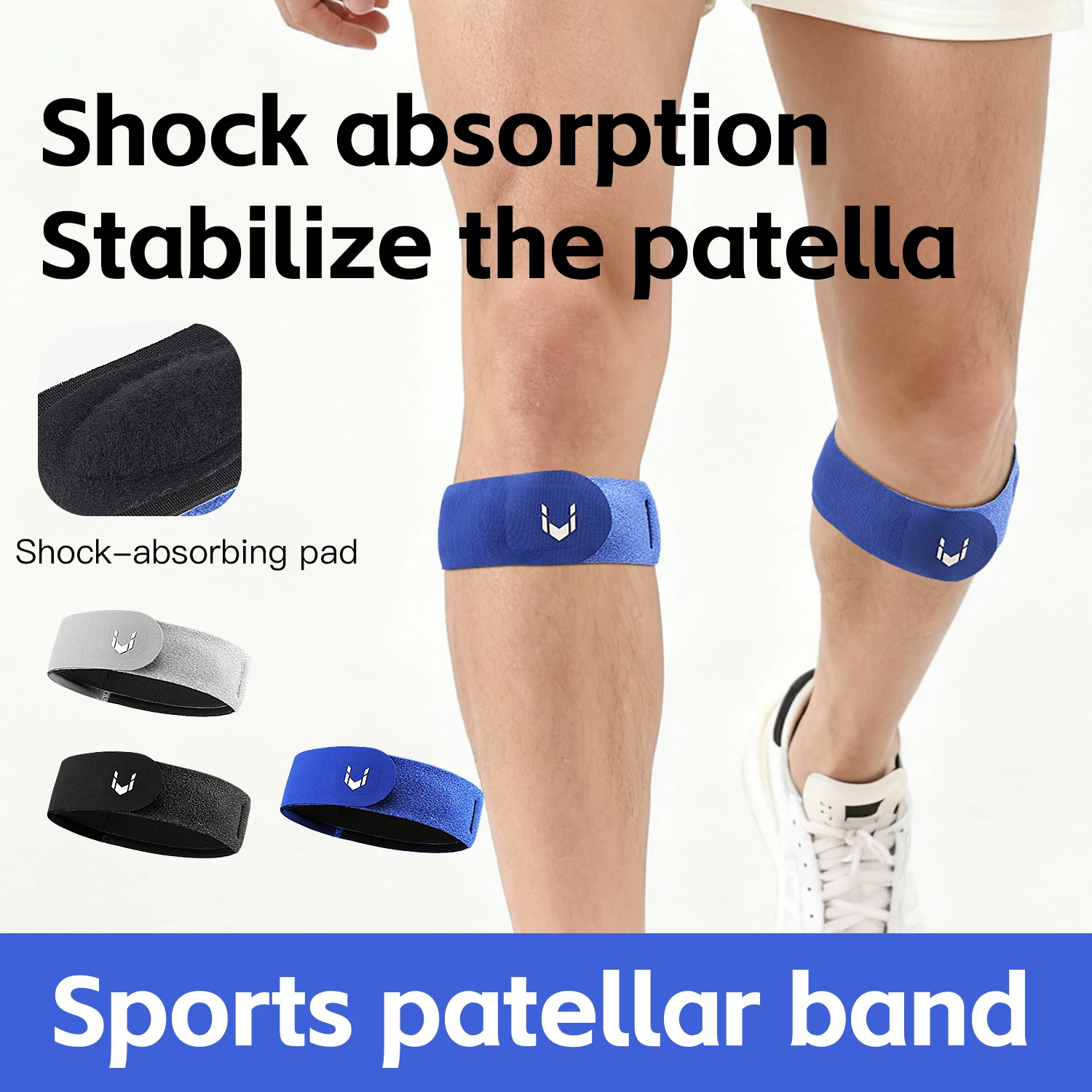 

Breathable Knee Support Belt for Outdoor Cycling Shock Absorber Patella Protector Sports Basketball Pressure Relief