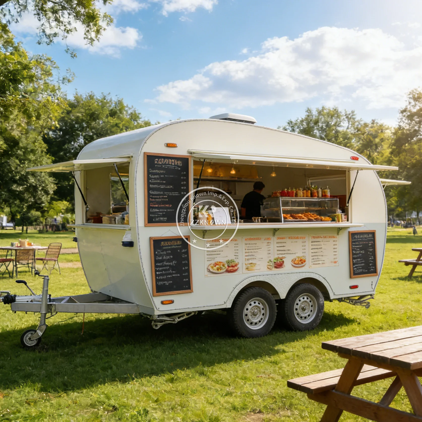 Concession Mobile Fast Food Cart Street Catering Trailer Hot Dog Ice Cream Cart Street Fast Food Trailer With Kitchen Equipments