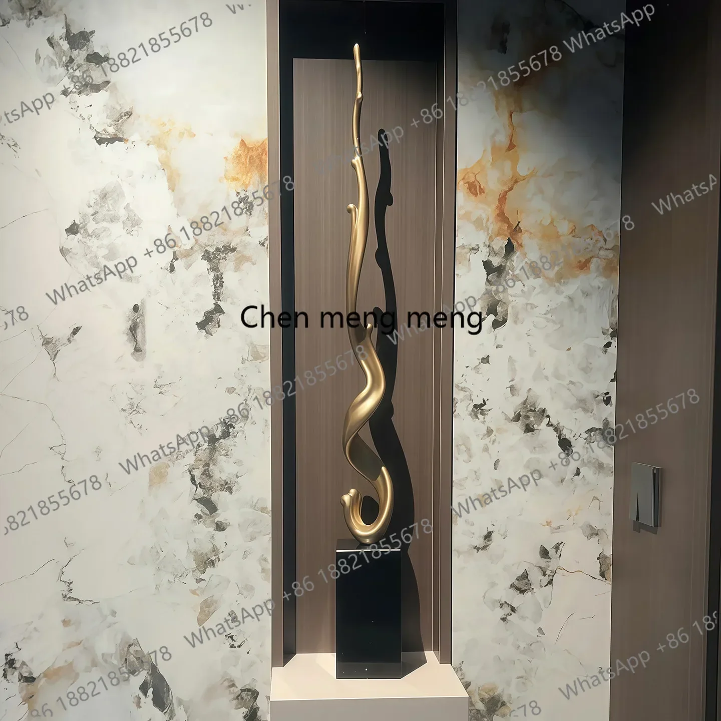 N138Abstract art, sculpture, hallway, hallway, hallway, living room, corner staircase, light luxury, high-end vertical ornament