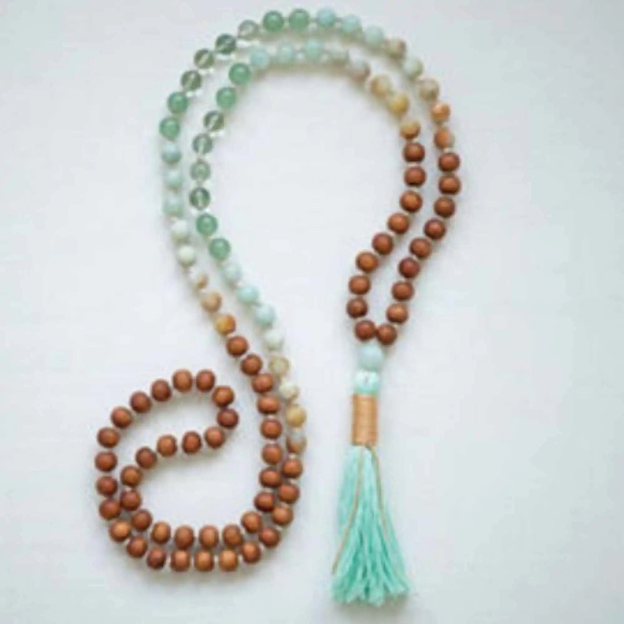 

6mm Natural 108 knot Amazonium rosewood beads tassels necklace Religious Spiritual Seekers Spiritual Men Wood Lariat Prayer Gift