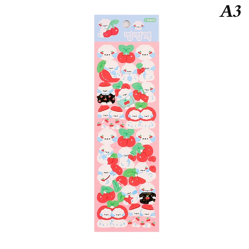 Sparkling Cute Kitty Cat Cartoon Sticker For Scrapbook Photo DIY Star Ribbon Sticker for Journal Laptop Album Decorative Sticker