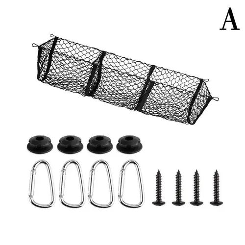 Imagen 2 del producto Organizador de almacenamiento de maletero de carga trasera de nailon elástico de malla para coche, soporte de cama para maletero de red de equipaje para SUV, cama de camión Ac J0Z9