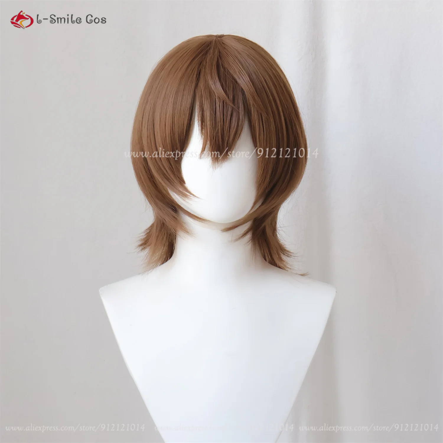 Game P5 Cosplay Goro Akechi Goro Wigs Brown Short Wig Heat Heat Resistant Synthetic Hair Halloween Women Wigs + Wig Cap