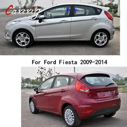 Car PC Material Pillar Post Cover Door Trim Window Molding Sticker Plate 4PCS For Ford Fiesta 2009 2010 2011 2012 2013 2014