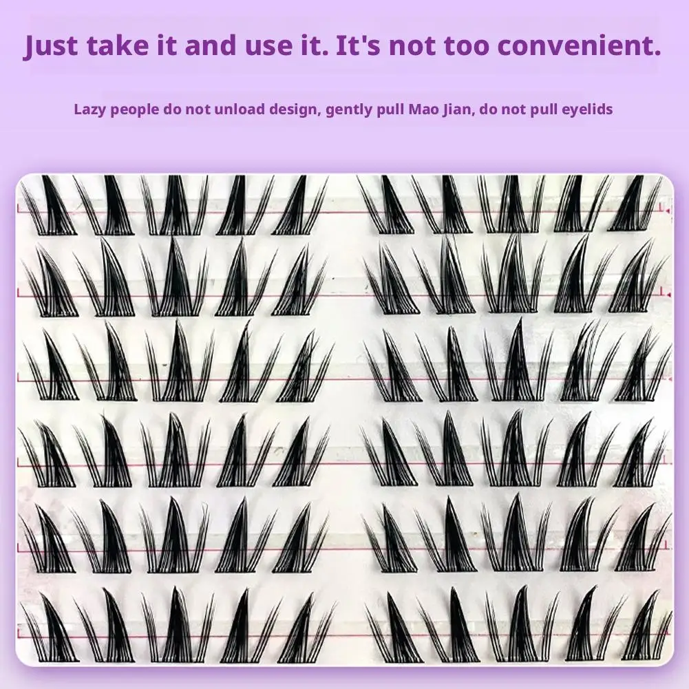 Large Capacity Glue-Free False Eyelashes Y Korean Girls' Style Natural Wispy Easy Apply Reusable False Eyelashes Facial Makeup