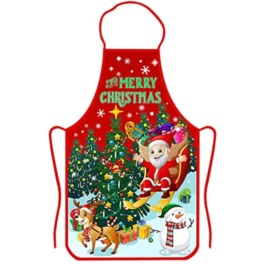 

Chistmas ApronSanta Claus/Elk/Snowman Style Decoration Apron for Christmas Dinner Party Cng Baking Crafting