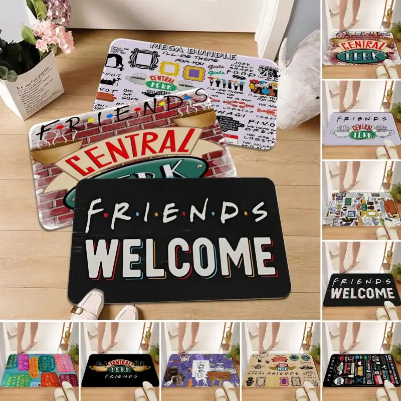 Friends Entrance Floor Mat Living Room Hallway Decoration Carpet Non-slip Easy To Clean Area Rug Home Office Washable Doormats