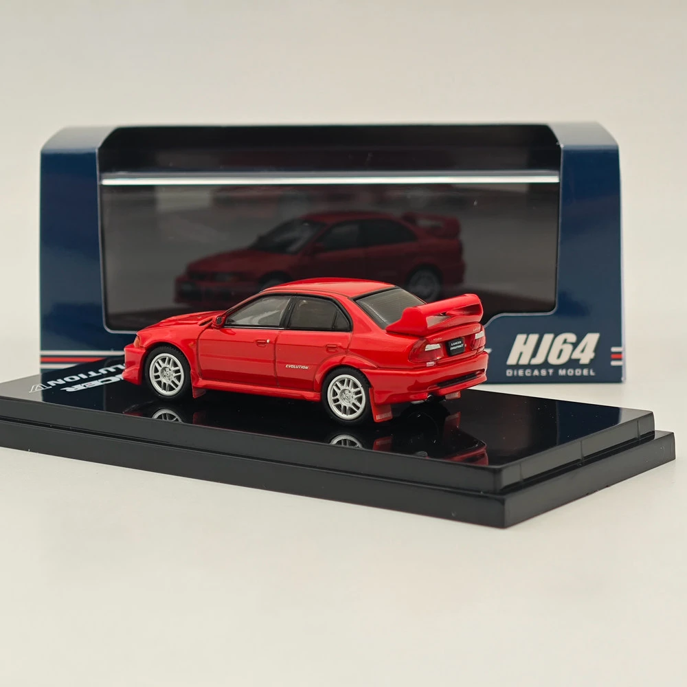 Hobby Japan 1:64 Lancer GSR Evolution V (CP9A)1998 met Mud Flap Palmer Red HJ 642032 AR gegoten modelauto beperkte collectie