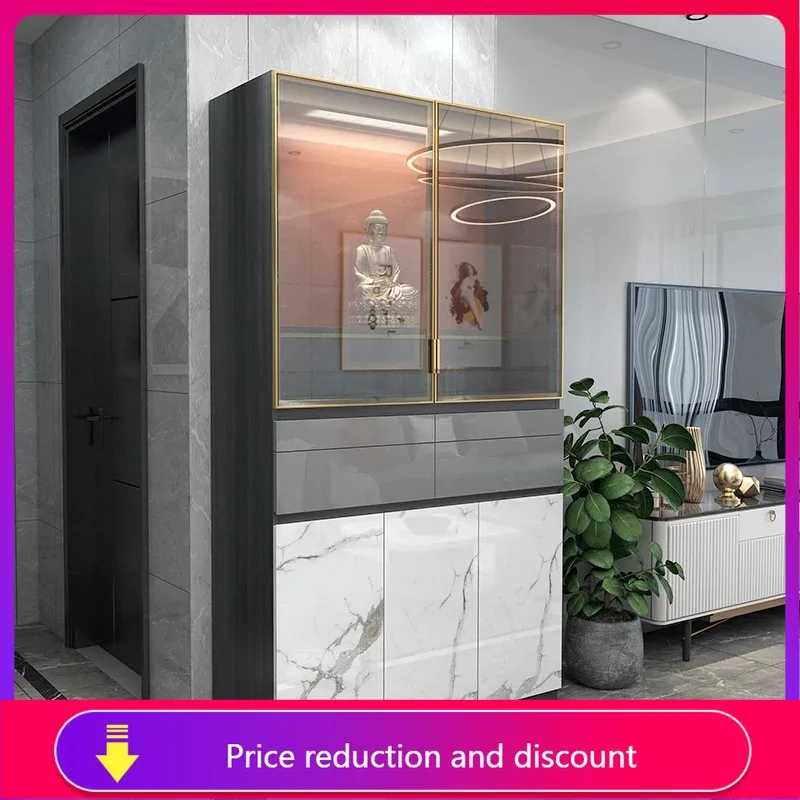 

C139 буддийский нишевый вертикальный шкаф, стол для виртуального предложения, вертикальный светильник, роскошный буддийский нишевый стол для предложений с дверным шкафом